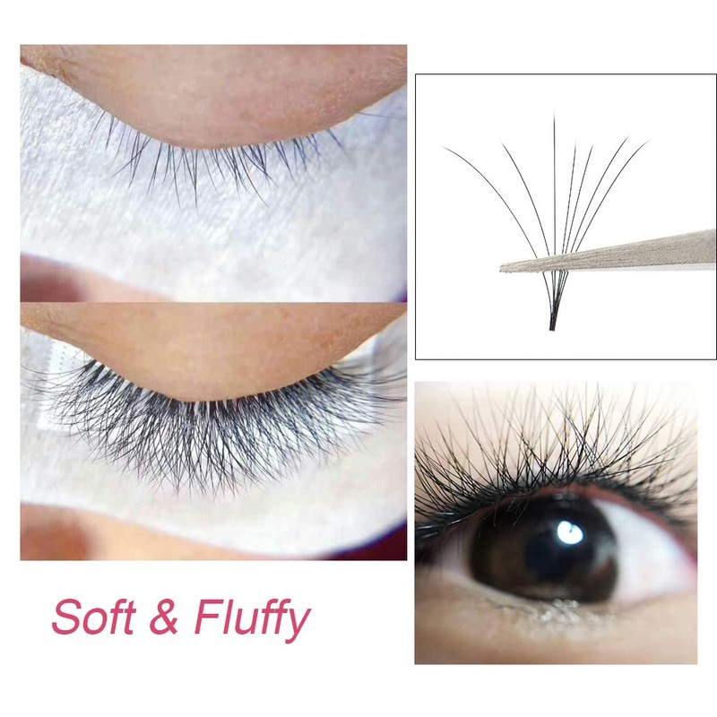 NAGARAKU Easy Fan Premade Fans Eyelash Extensions 3 Layers Self
