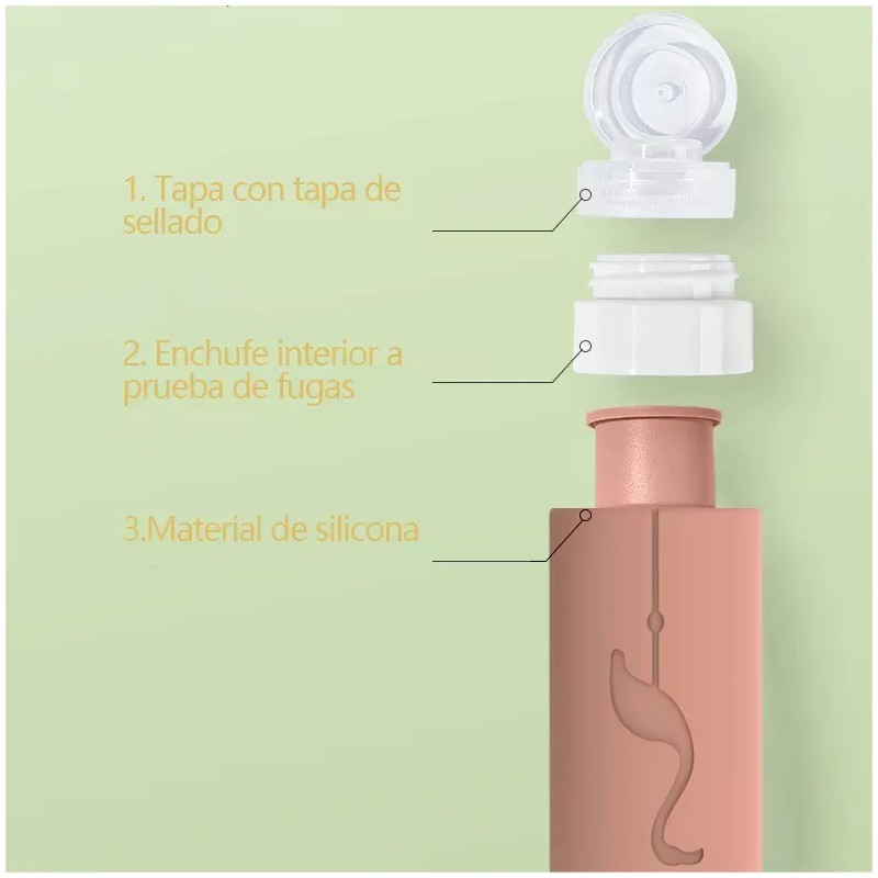 Contenedores De Viaje, Botella Viaje De Silicona,17piezas