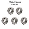 M16 (16mm) Steel Hex Nuts - Standard Thread - Pack