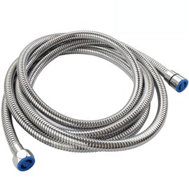 Extra Long Hand Shower Hose 118", Angle Simple Stainless Steel Flexible Shower Extension Hose Replacement 1/2" IPS, No Tangles, Chrome