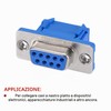 QUARKZMAN D-Sub DB9 Connettore 9 Pin 2 filo Maschio Femmina