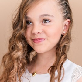 Sterling Silver Simulated August Birthstone Light Green Pave Ball Screw-Back Earrings for Little Girls and Kids