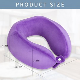 Travel Pillows for Airplanes U-Shaped Memory Foam Neck Pillow Support Headrest and Neck Removable Breathable Neck Pillow for Car Office Home Camping Use