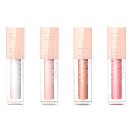Maybelline Kit 4 Brillos Labiales Lifter Gloss, 5.4ml cu, de Larga Duración, con Ácido Hialurónico, Brillo hidratante hasta por 4 horas, con