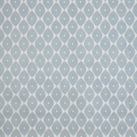 Wipe Clean Tablecloth PVC Vinyl Oilcloth Duck Egg Geometric Ovals 140cm (55") Round