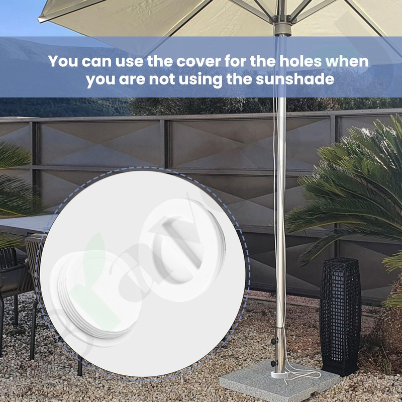 Braveboy 4 Pack 1 3/4" Pool Umbrella Stabilizer Adapter/Threaded Adapter