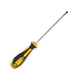 BONDHUS Slotted Screwdriver (Thin Shaft Type), Blade 0.1 inches (3 mm) x Shaft Length: 5.9 inches (150 mm), Total Length: 9.8 inches (250 mm), Grip Diameter: 1.0 inches (26 mm) No. 2006