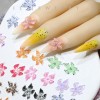 UCCASA 50Pcs Ice Flower Nail Charms 3D Resin Colorful Art