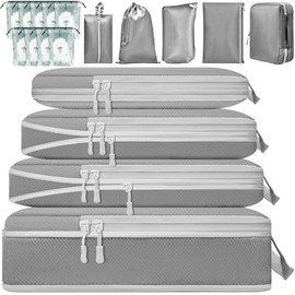 Bolsa Organizador de Viaje para Compresión, TOTEBAG 18PCS Bolsas de Viaje Organizador, Impermeable Bolsas para Viaje Organizadoras, para Maletas, Cosm