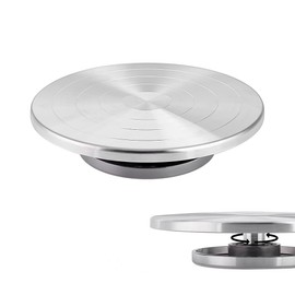 UNICRAFTALE 19.6cm 1 Pcs Aluminum Alloy Ceramics Turntable Rotate Turntable Sculpting Wheel Revolving Turntable Ceramics Stand with Ball Bearings Accessories Decorating Ceramics Model Making