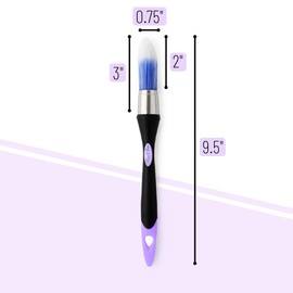 Bates- Trim Paint Brush, 0.75 Inch, Ergonomic Non-Slip Handle, Synthetic Bristles, Trim Brushes for Painting, Black & Purple