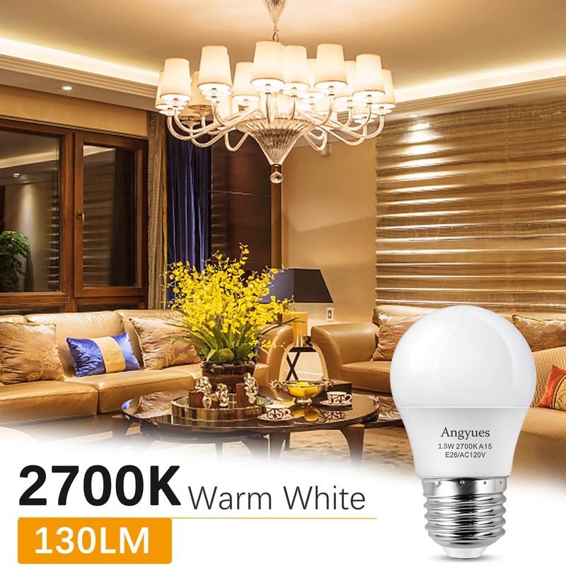 Angyues Low Watt Light Bulbs, 1.5W LED Bulb Equivalent 15W20W