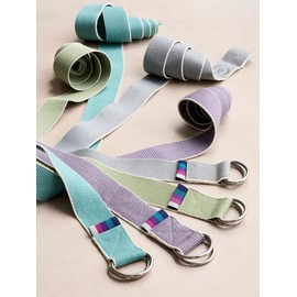 Yogamatters D-Ring Yoga Belt Strap - Organic Cotton, 2m | For Stretching and Improving Flexibility | Yoga Accessories & Equipment (Wisteria)