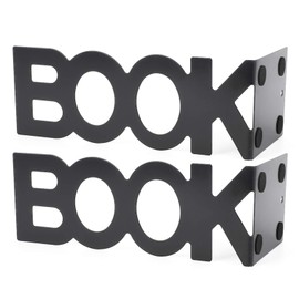 Walfront 1 Par de Bookend Stand Metal Bookend Estante Organizadores Marco Book Caracteres Forma para la decoración de la Mesa Inicio, Soportes Decorativos de Metal para Libros (208mm / 8.2in)