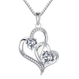 Iefil Birthday Gifts for Mom - Mom Birthday Gifts, Mom Necklace for Women, Mom Birthday Gifts Idea, Mom Jewelry, Stocking Stuffers for Mom, Simulated Diamond Necklace, April Birthstone Necklace