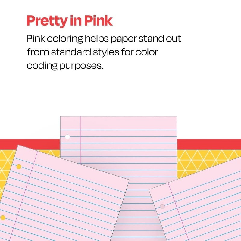 School Smart 3-Hole Punched Filler Paper, 8-1/2 x 11 Inches,