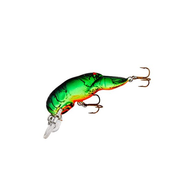 Rebel Teeny Wee Crawfish Fishing Lure - Fire Tiger , (2-3 ft Depth)