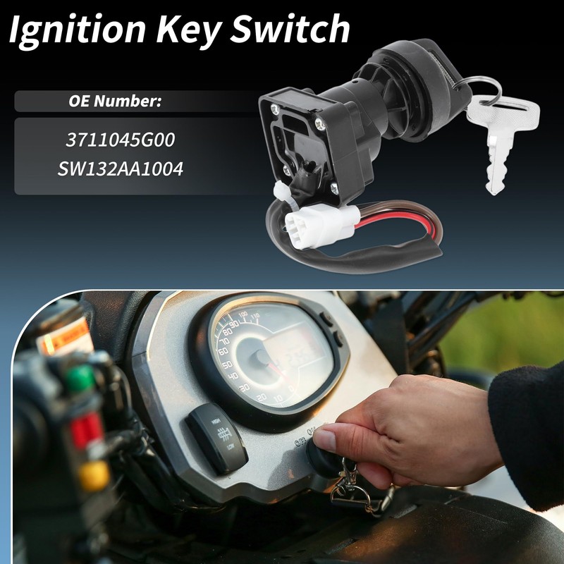 PARSLUCK Ignition Key Switch for Suzuki LTR450 2006-2009 for Suzuki