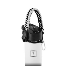 IRON °FLASK Paracord Handle - Fits Wide Mouth Water Bottles - Durable Carrier, Secure Accessories, Survival Strap Cord, Safety Ring, and Carabiner - Seven Core Paracord Bracelet