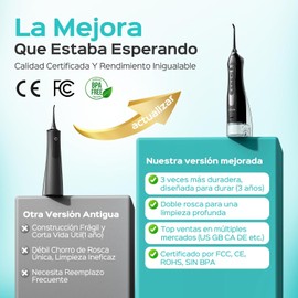 COSLUS C20 Irrigador Bucal Profesional, Pulsos de Alta Frecuencia Portátil