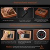 TISFA Cigar Humidor, Glass Top Cigar Box with Hygrometer Humidifier