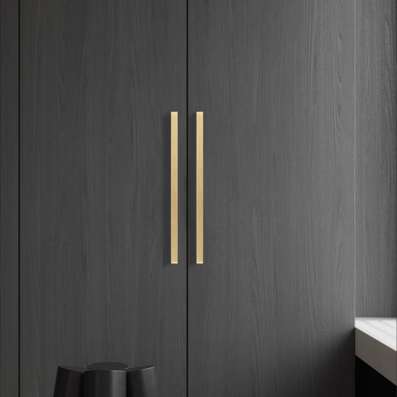 QOGRISUN 5 Pack Solid Brass Cabinet Pulls, 7-9/16 Inch Hole