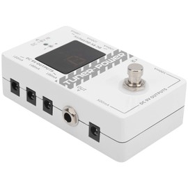 Tuner Pedal Power Supply, 4 Led Displays Tuner Power 2 In 1 Multi-Functional Tuner Pedal Power Supply Color Display Function 8 Ports Isolated Output 8 Connecting Cables Guitar Tuner Pedal Power(US)