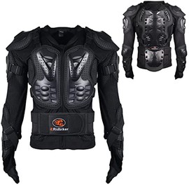 Motorcycle Protective Jacket Full Body Armor, Chest Spine Protection Dirt Bike Gear for Men Motocross MTB Racing Off-Road (XX-Large, Black)