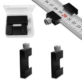 2-Piece Marking Gauge Stop Ruler 26/29 mm Carbon Steel Ruler Metal Scribing Ruler Carpenter's Square Set Scribing Tool Combination Square Marking Gauge Metal for Woodworking DIY