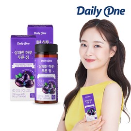 Daily One Refreshing Day Prune Tablets 42g, 60 tablets x 2 containers, 2 month supply / 데일리원  상쾌한 하루 푸룬 정 42g 60정 x 2통 2개월분