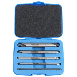 Accusize Industrial Tools 5 pc H.S.S. M2 Long Series Center Drill Set, 4'' Oal All Length of Each Drill, 3560-1001