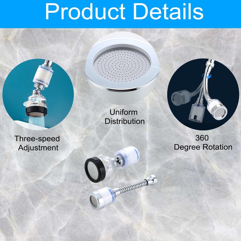 SUpoetry Pack of 2 Transparent Tap Filter, Tap Filter Attachment,