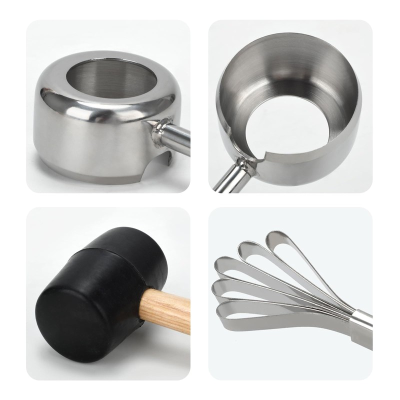 Coconut Opener Tool Set,Food Grade Coconut Opener,Coconut Scraper for Kitchens,Picnics