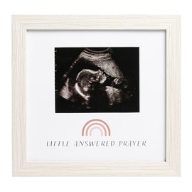 Kate & Milo Little Answered Prayer Sono Frame, Baby Ultrasound and Sonogram Frame, Baby Keepsake Photo Frame, Gift For Expecting Parents, Gender-Neutral Nursery Frame