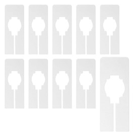 Closet Dividers, 10 Pcs White Rectangular Blank Clothing Rack Size Dividers Plastic Clothing Hanger Divider Tags for Closet