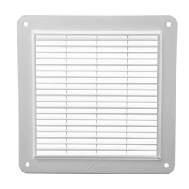Vent Systems 10"x10" Inch Air Vent Cover - White - Air Vent Louver - Grill Cover - Built-in Insect Screen - Straight Back, Without Flange - HVAC Vents for Bathroom, Home Office, Kitchen
