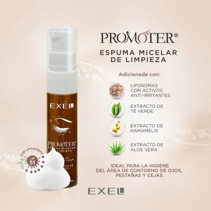 Suero Amplificador Pestañas Exel Promoter Y Espuma De Regalo