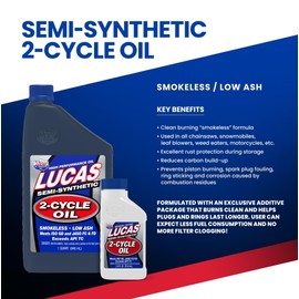 Lucas Oil 10059 Semi-Synthetic 2-Cycle Motor Oil - 6.4 Ounce