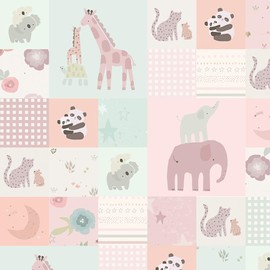 Safari Stargazing Girl Cheater Printer Multi - Designer Flannel F15315 by RBD Designers for Riley Blake Designs