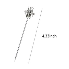 Natrspax 10 PCS Bees Cocktail Picks, Stainless Steel Cocktail Toothpicks, Reusable Cocktail Skewers for Drinks, Metal Martini Toothpicks for Appetizers Fruit