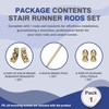 Solid Brass Stair Rods for Carpet Runners Set of 1,