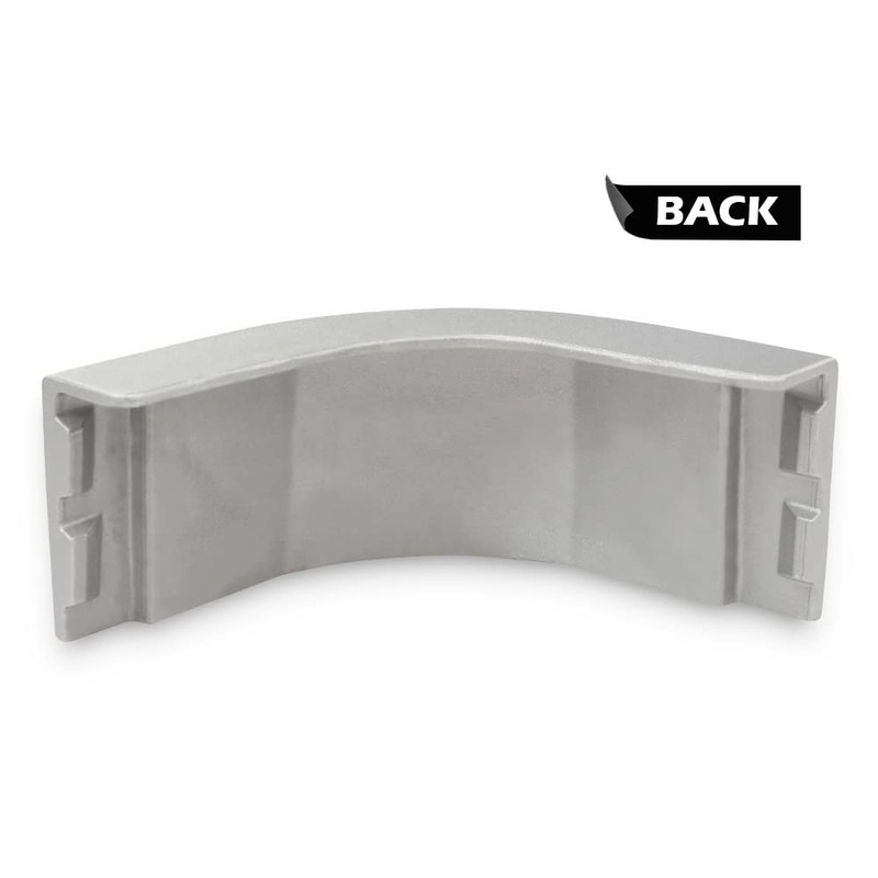 G-PLUS Silver Pontoon Boat Aluminum Corner Cap F-22 C-shaped 1-1/2