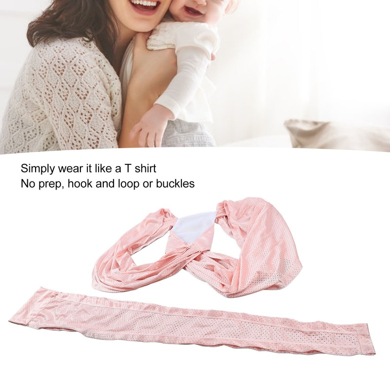 Baby Wrap Strap L Size Pink Portable Stretchy Baby Carrier