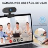 Cámara Web HD 1080P, Webcam con Microfono para PC, Camara