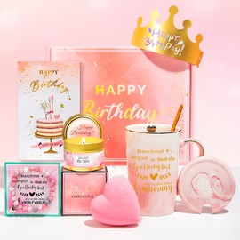 MEIMUCUL Birthday Gift for Women, Girlfriend Birthday, Birthday Gift for Best Friend, Girlfriends, Sister, Wife, Mum, Colleague, 18 21 30 40 50th Birthday Gift Set