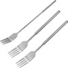 2 PCS Extendable Fork,8.66-25.59 Inch Extra Long Handle Telescopic Expandable