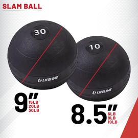 Lifeline Fitness Weighted Slam Ball - Easy to Grip Slam Ball for Home Gym and HIIT Workouts - 10 lb.