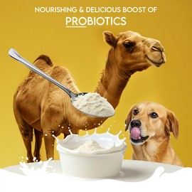 Pawfect Nature's Sip 100% Natural Camel Milk Powder for Dogs & Puppies| Easily Digestible| Source of Vitamins, Minerals, Probiotics| Healthy Topper| Hydration Support| 90 Scoops| (450g/15.87oz)