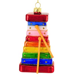 Cody Foster Xylophone Glass Tree Ornament Gl1661 Childhood Toy 4.25In (1Pc)