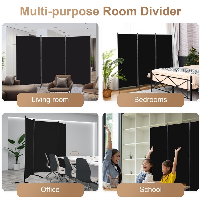 Grezone Large Folding Panel Portable Stand Room dividers Privacy Screen